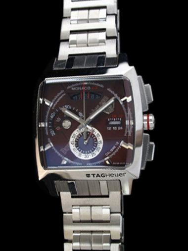 Tag Heuer Monaco LS Calibre 12 Quartz SS Brown on Bracelet - Click Image to Close